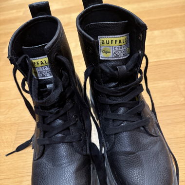 Buffalo Black Platform Boots EU 37