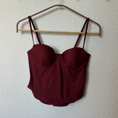 red corset top