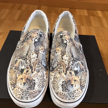 Multicolored Animal Print Vans Slip-On