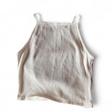 Ribbed Halter Crop Top