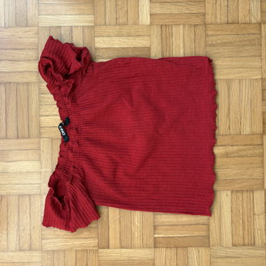 Red Ruffle Top