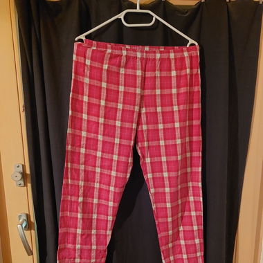 Pink karierte Pyjamahose