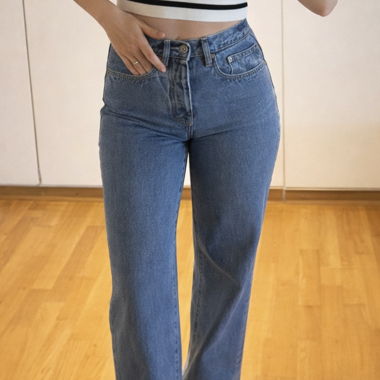 Lamarel Straight Jeans Grösse 32 Deep Blue Denim