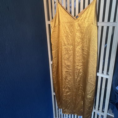 Satin-Kleid - orange/goldfarben - L - Vero Moda