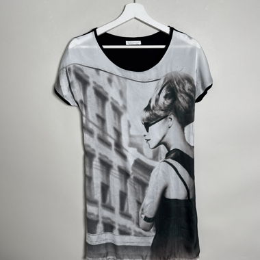 Robe courte t-shirt imprimée graphique