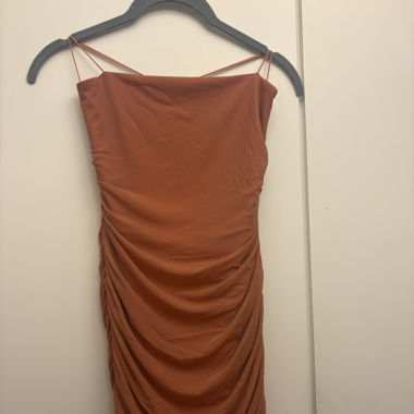 Robe ajustée orange