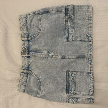 Light Blue Denim Mini Skirt