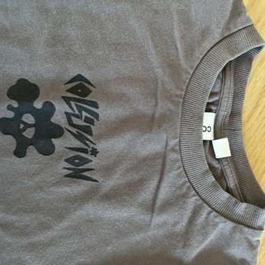 T-shirt gris / violet motif japonais
