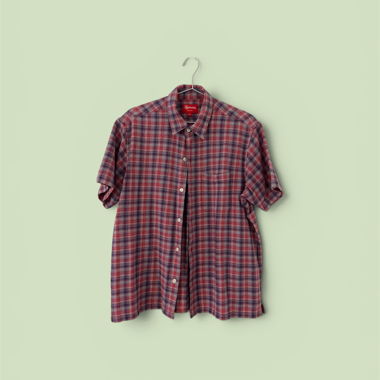 Camicia Supreme a quadri a maniche corte