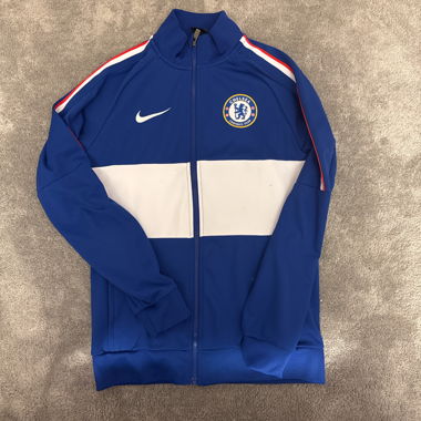 Blue and white Nike Chelsea tracksuit top 