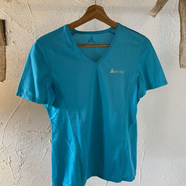 Odlo turquoise short-sleeve sport shirt