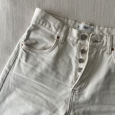 Jeans MNG Denim bianco crema