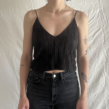 schwarzes glitzer Top von Urban Outfitters