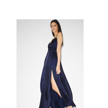 Fit & flare Maxi-Kleid mit Schlitz