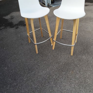 2 sgabelli da bar bianchi