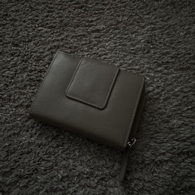Brown Women's Wallet with Zipper