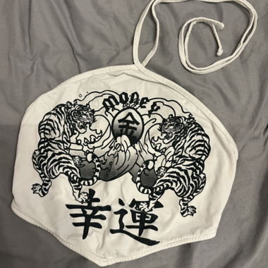 Crop top dos nu blanc
