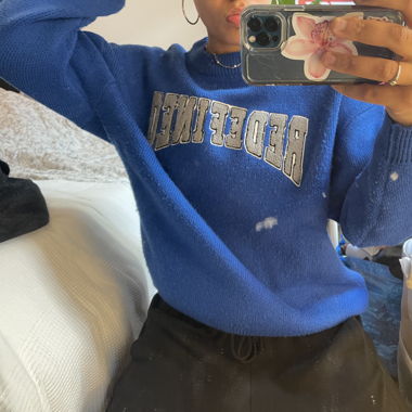 blue electric sweatshirt