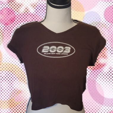 Braunes Crop Top