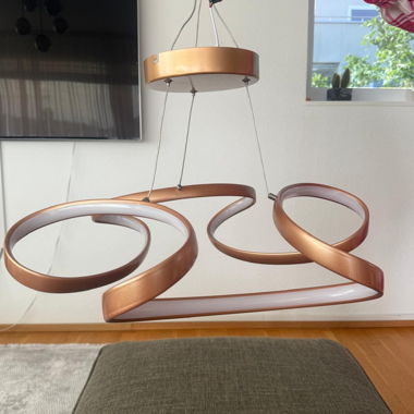 Copper hanging pendant light