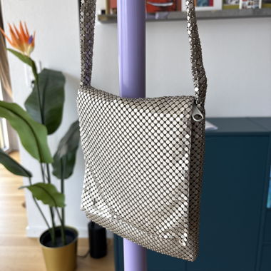 Silver Crossbody Bag