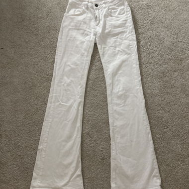 Jean taille basse,blanc