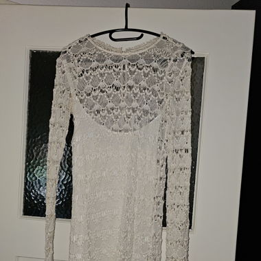 Robe dentelle ivoire, élégante et bohème, taille S