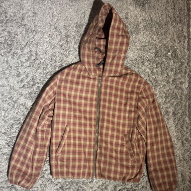 Veste a capuche carreaux