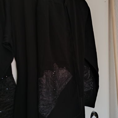 Caftano marocchino nero elegante per cerimonia