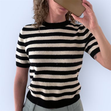 Fine Knit Jersey with stripes 