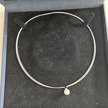 Halskette Anhänger aus Weissgold Süsswasserperle