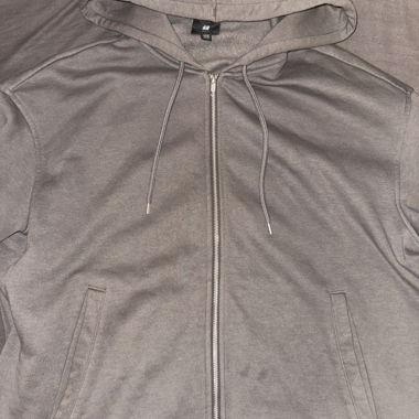 H&M grey zip-up hoodie