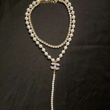 Double Row Necklace & Butterfly Pendants – New