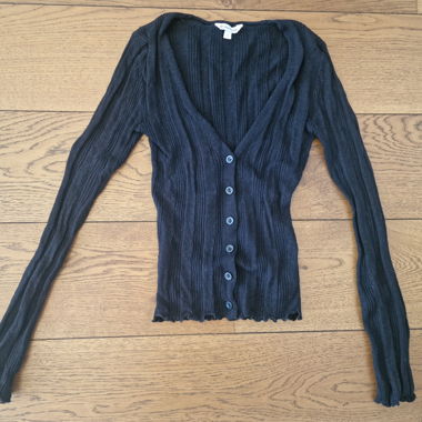 Cardigan en maille noir, taille S, comme neuf