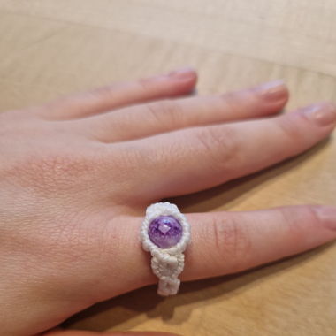 Vintage Boho Makramee Ring