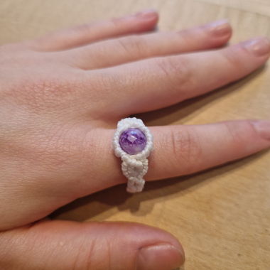 Vintage Boho Makramee Ring