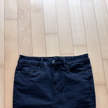 Schwarzer Jeans-Rock
