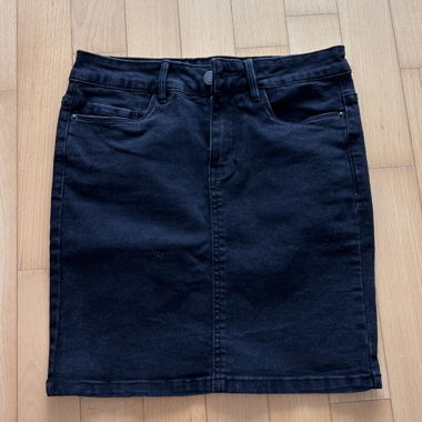 Schwarzer Jeans-Rock