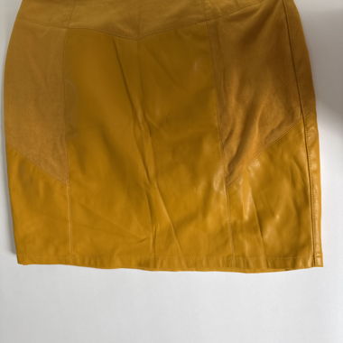 Mustard yellow mini skirt