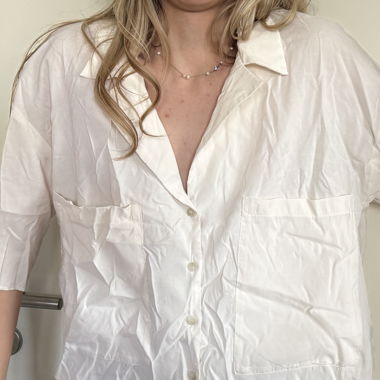 Chemise ample oversize crème