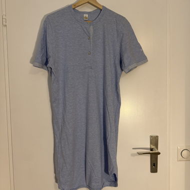 Calida blue short-sleeve nightshirt XS