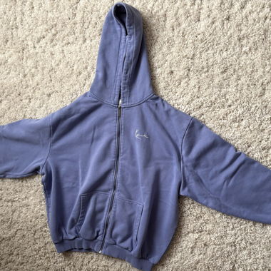 Veste à capuche bleue Karl Kani avec fermeture éclair