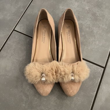 BALLERINA/FLAT GR. 36 1/2 SUEDE/LEDER Pink