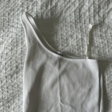 Weisses Crop Top - verstellbar