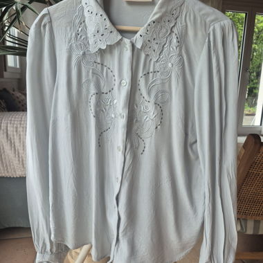 Blouse vintage brodée - Vintage Bluse Stickerei