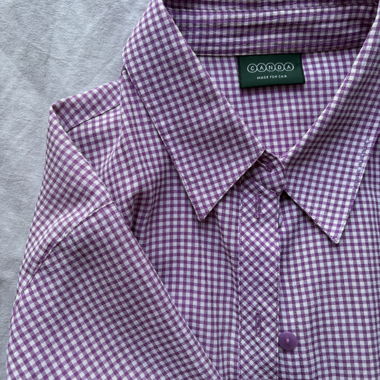 Camicia a quadri viola