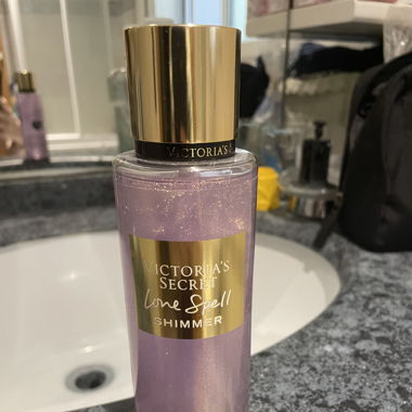 Spray profumato di Victoria Secret con glitter 