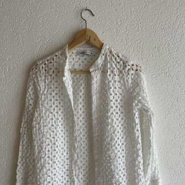 White crochet blouse