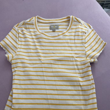 Tshirt, gelb weiss gestreift