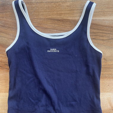 Ribbed Tank Top Blue
